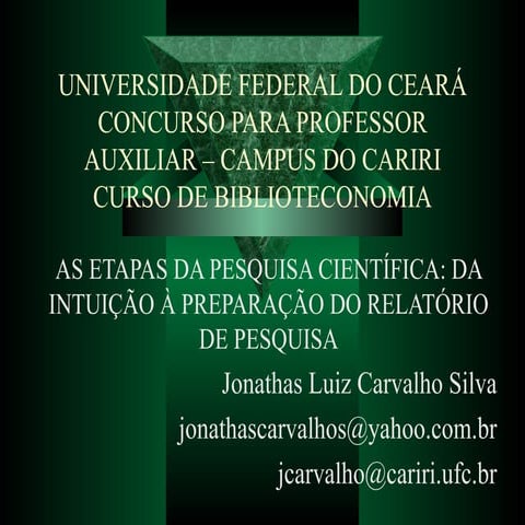 Concurso Professor Cariri   Pesquisa
