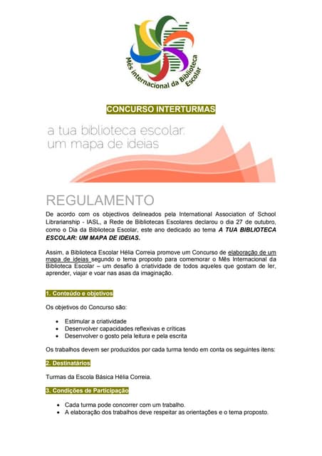 Concurso um mapa de ideias   regula...