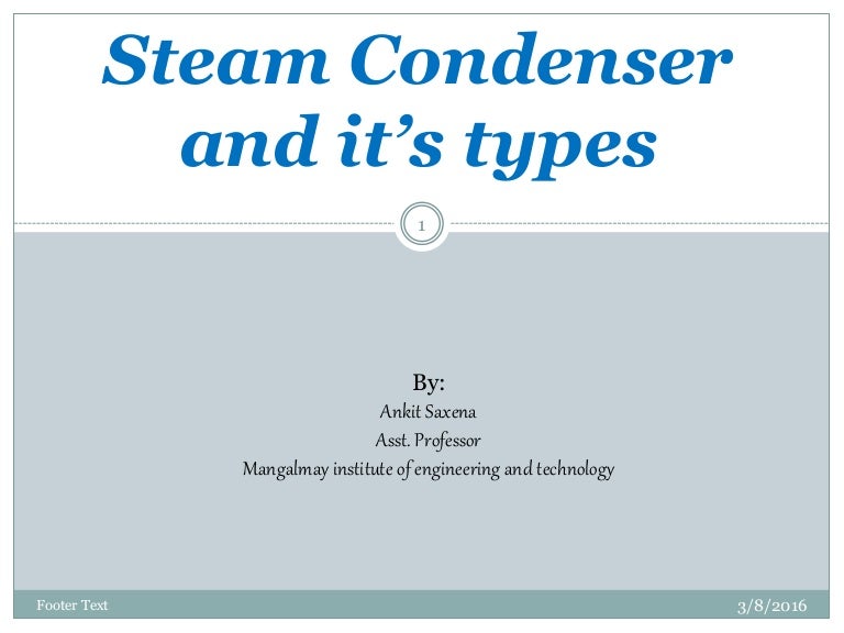 Condenser and its types