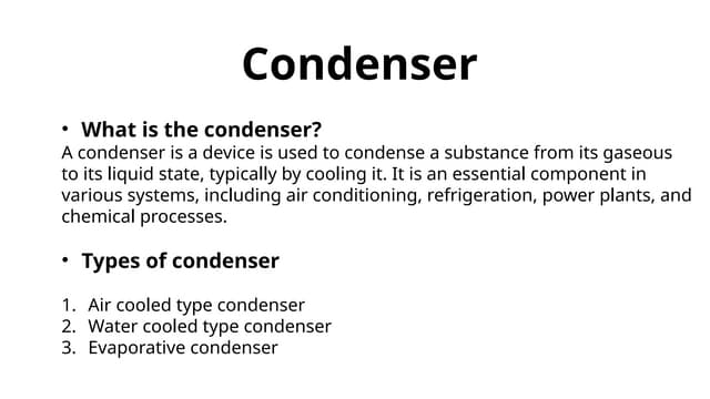 Condenser | PPTX