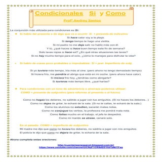 Condicionales si y como