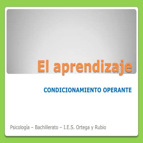 Condicionamiento operante