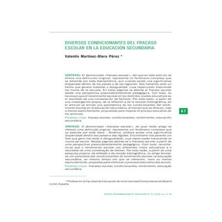 Condicionantes del fracaso escolar
