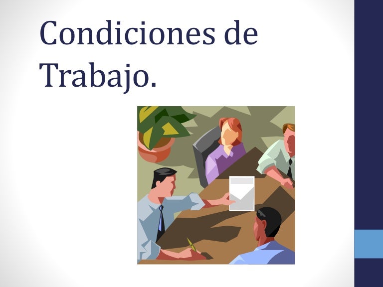 Condiciones de trabajo en derecho laboral