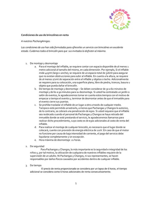 Condiciones de uso brincolines p&c 050112