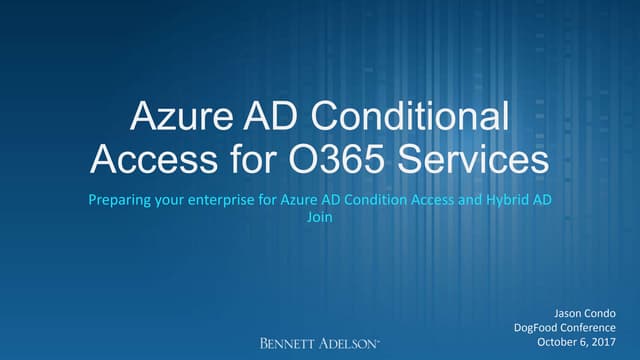 Preparing your enteprise for Hybrid AD Join and Conditional Access