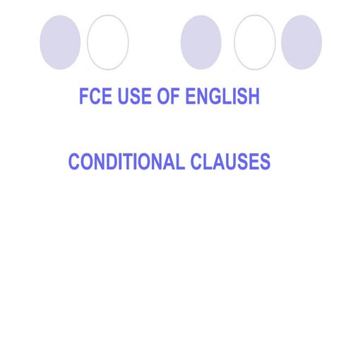 Conditional clauses