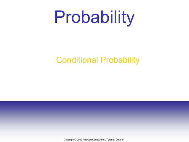 Conditional Probability Powerpoint Pptx