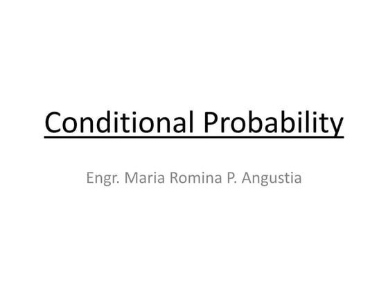 Conditional Probability