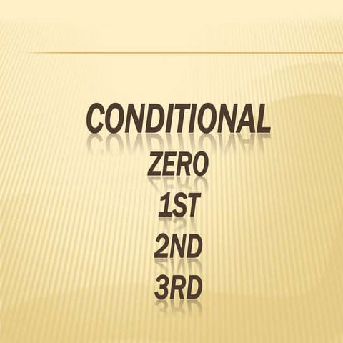 Aula sobre Conditionals da Língua inglesa | PPTX
