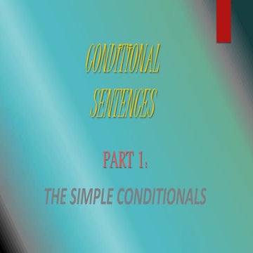 Conditionals