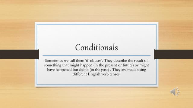 Conditionals | PPT