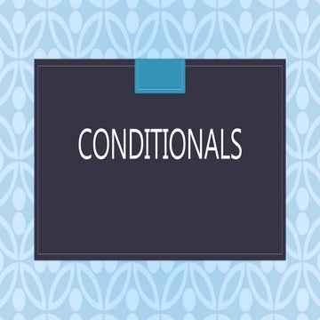 conditionals ppt.pptx for ESOL Entry 3 and Level 1 | PPTX