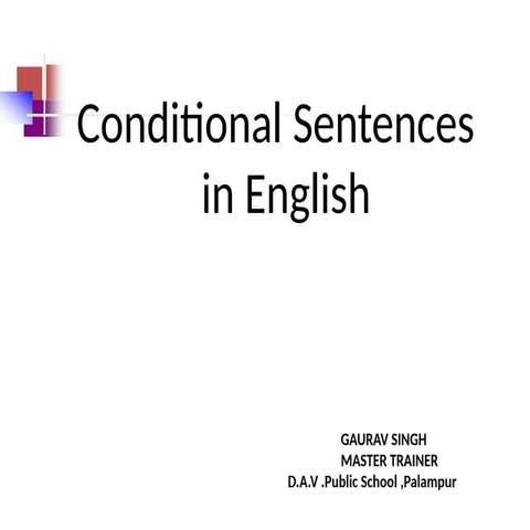 CONDITIONALS FOR ONE AND ALL U CAN ALL ENJOY USING  THEM IN YOUR CLASSES ALSO...