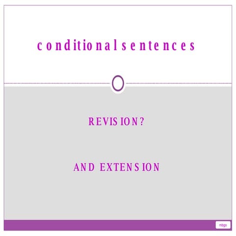 Conditionals Revision