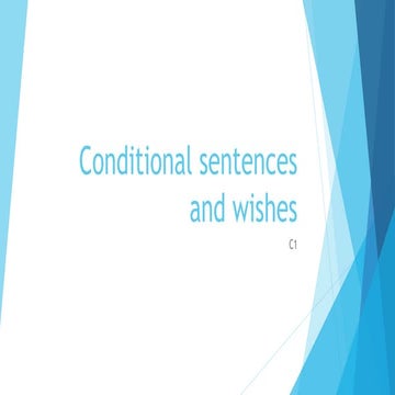 Conditionals and wishes