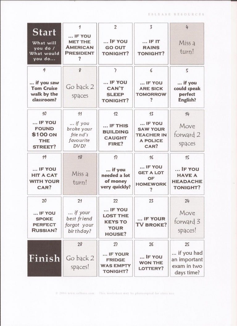 Conditionals board game