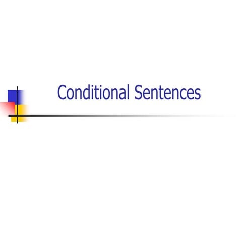 Conditional sentences
