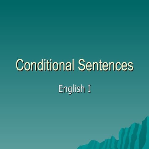 Conditional sentences