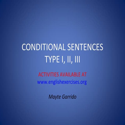CONDITIONAL SENTENCES | PPT