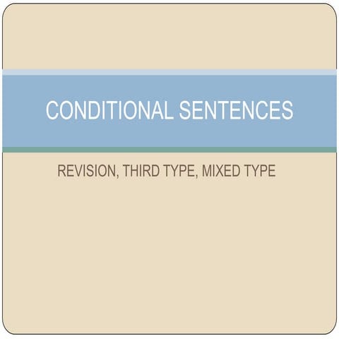AVANZADO 2 Conditional sentences