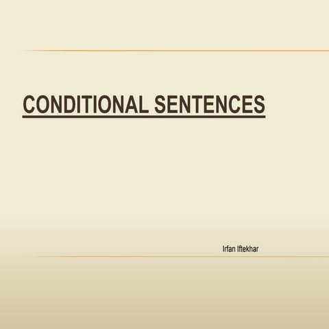 Conditional sentences