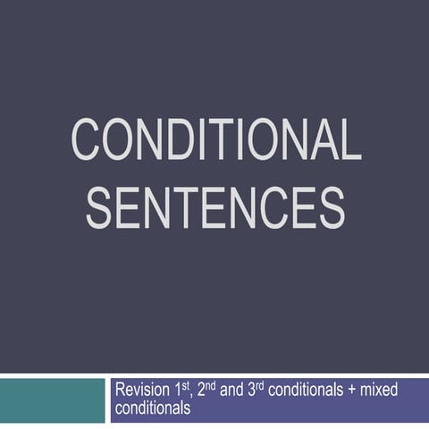 ISE II (B2): Conditional sentences