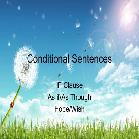 Conditional sentences
