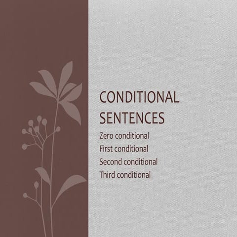 Conditional sentences