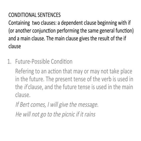 CONDITIONAL SENTENCES.ppt Materi Bahasa inggri | PPT
