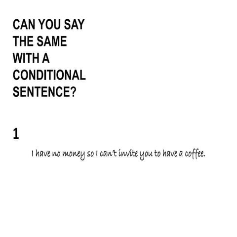 Conditional sentences types II, III transformation