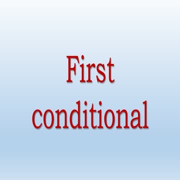 Conditionals first and second | PPTX