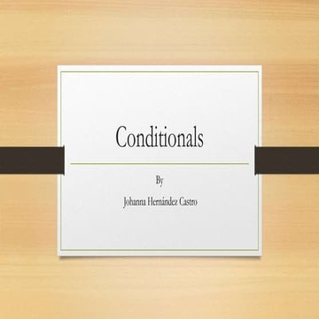 Conditionals power point | PPT