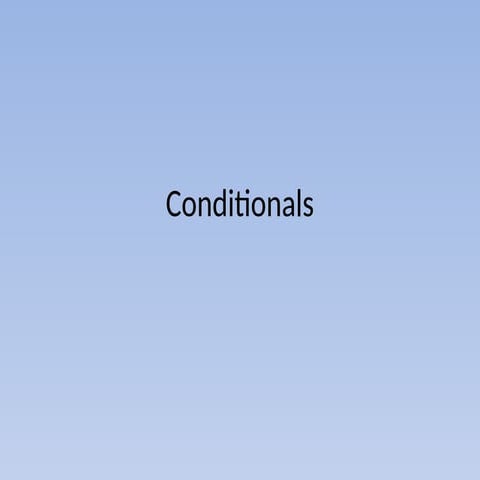 Mixed conditionals presentation | PPTX