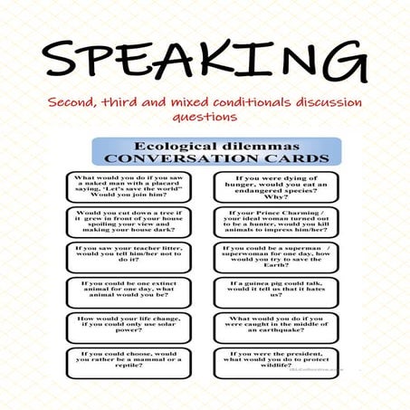 Speaking CONDITIONALS