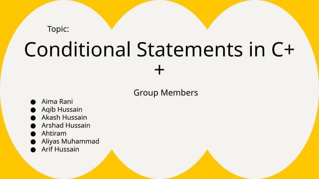 Conditional Statements . Ppt group presentation