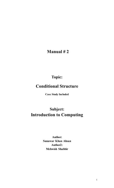 Conditional structure