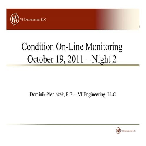 Electrical condition monitoring part 2