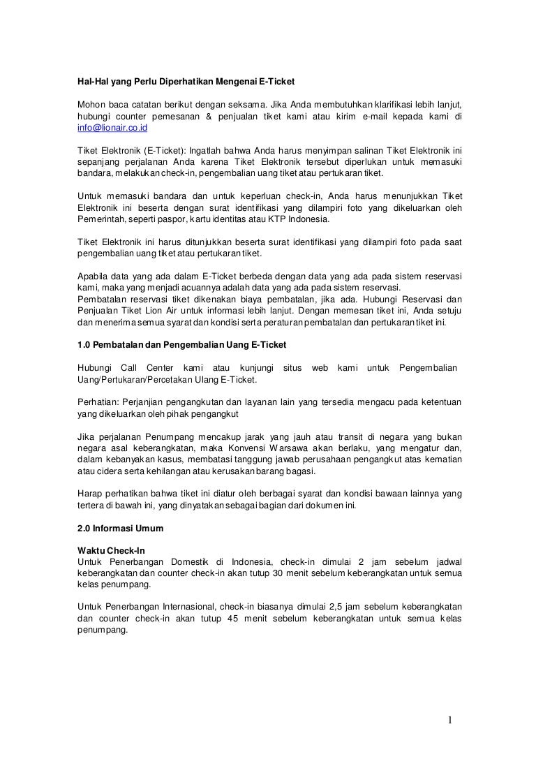Pengetahuan Tentang E Ticket