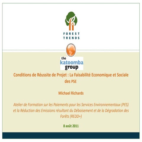 Conditions de Réussite de Projet: La Faisabilité Economique et Sociale des PSE