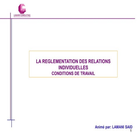 Conditions de travail