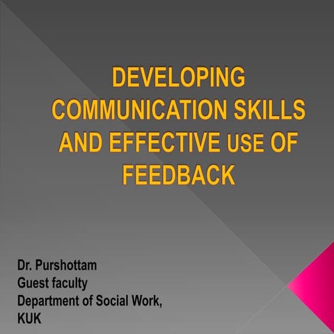 Conditions for effective communication and developing communication skills