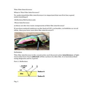 Conditions for interference