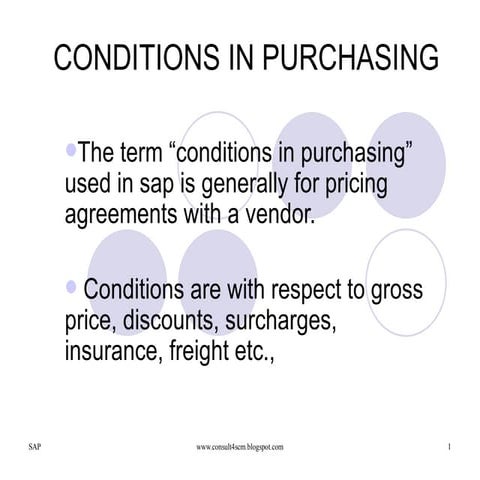 Conditions In Purchasing | PPT