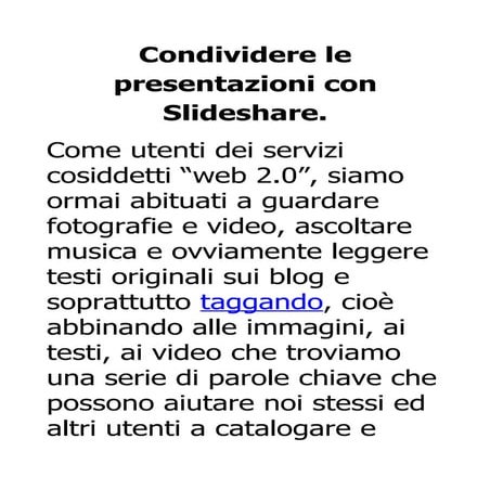 Condividere le presentazioni con slideshare
