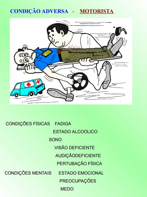Condições Adversas que Afetam a Performance do Motorista | PPT