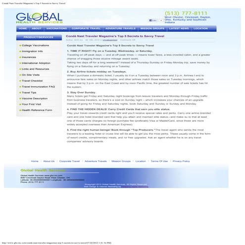 Condé nast traveler magazines top 5 secrets to savvy travel