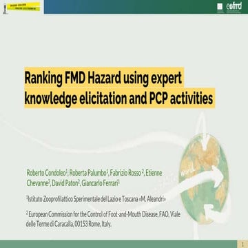 OS20 - Ranking FMD Hazard using expert knowledge elicitation and PCP activiti...
