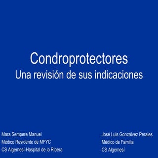 Condroprotectores. Una revisión de ...