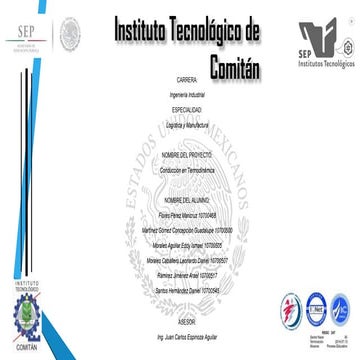 Conducción Termodinámica